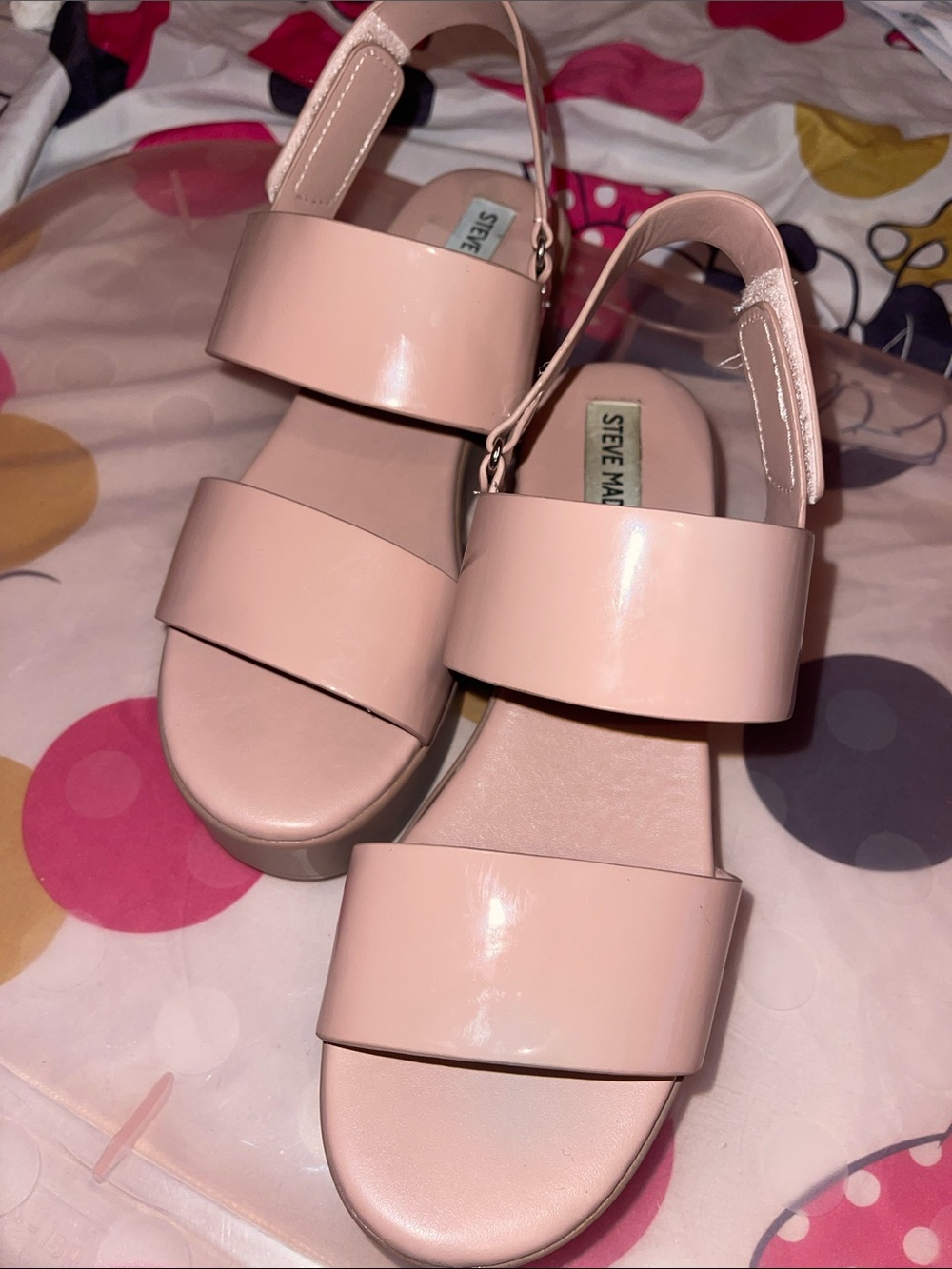 Steve Madden Pale Pink Platform Sandals